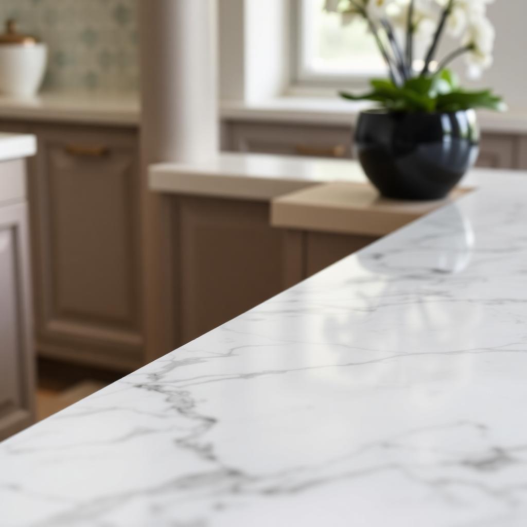 Polished marble surfaces